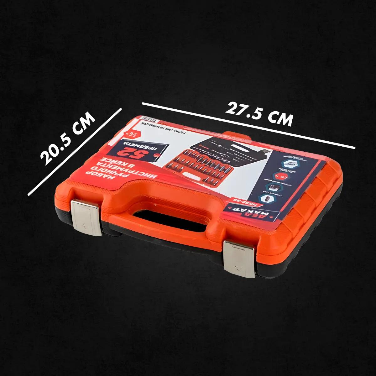 Kit de Ferramentas Curioso Pro - 53 Peças com Catraca Reversível