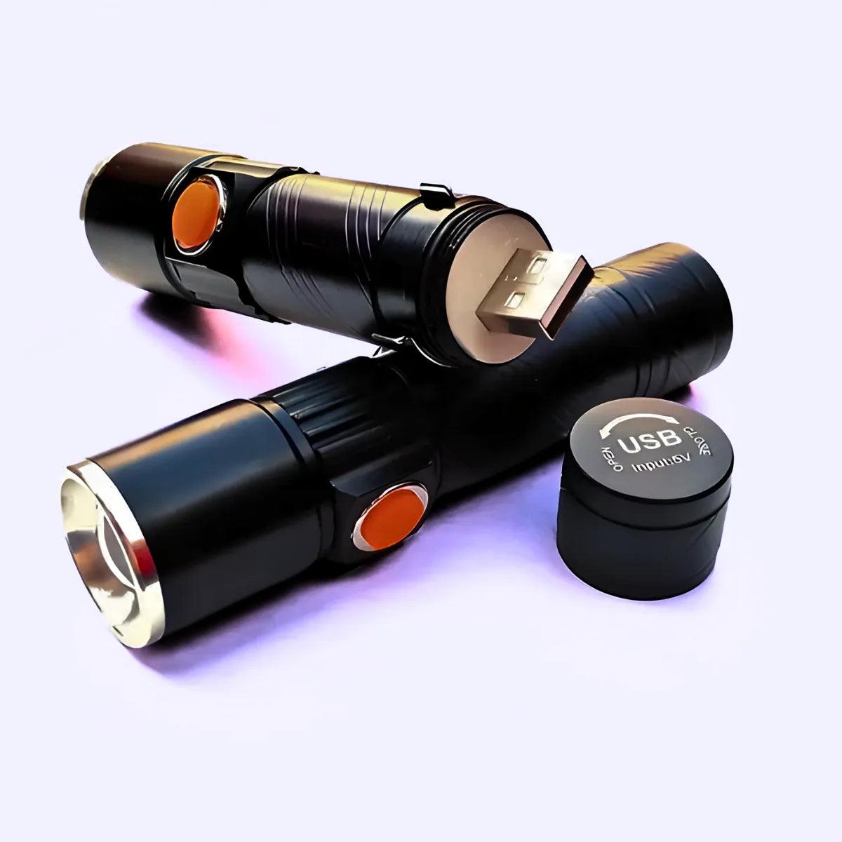 Lanterna UV Mágica Recarregável - Luz Negra