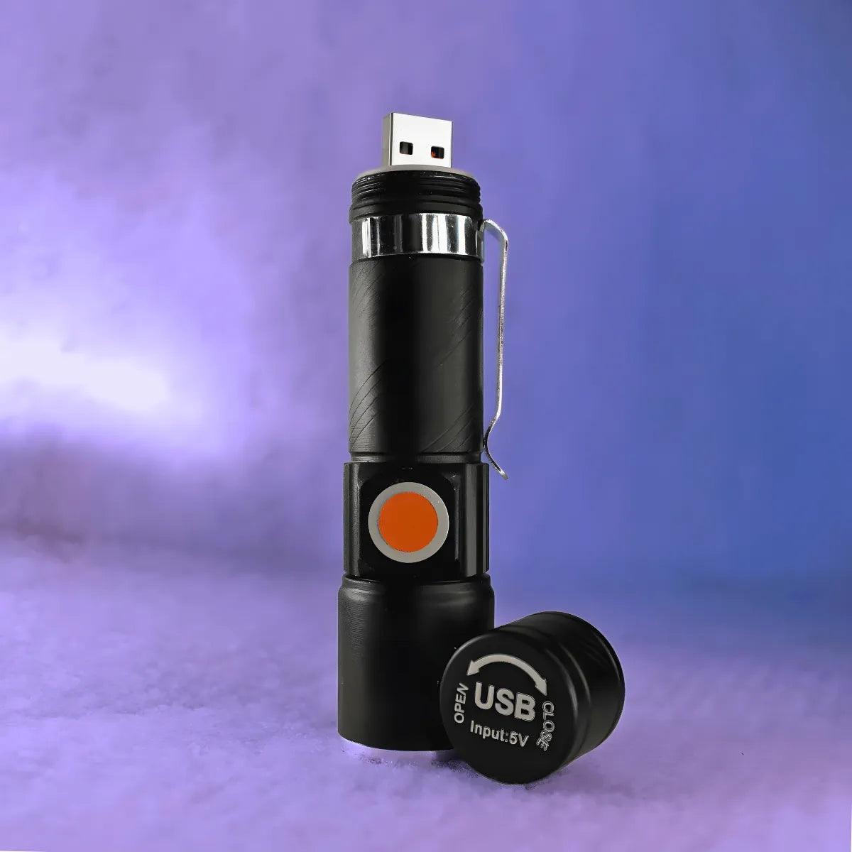 Lanterna UV Mágica Recarregável - Luz Negra