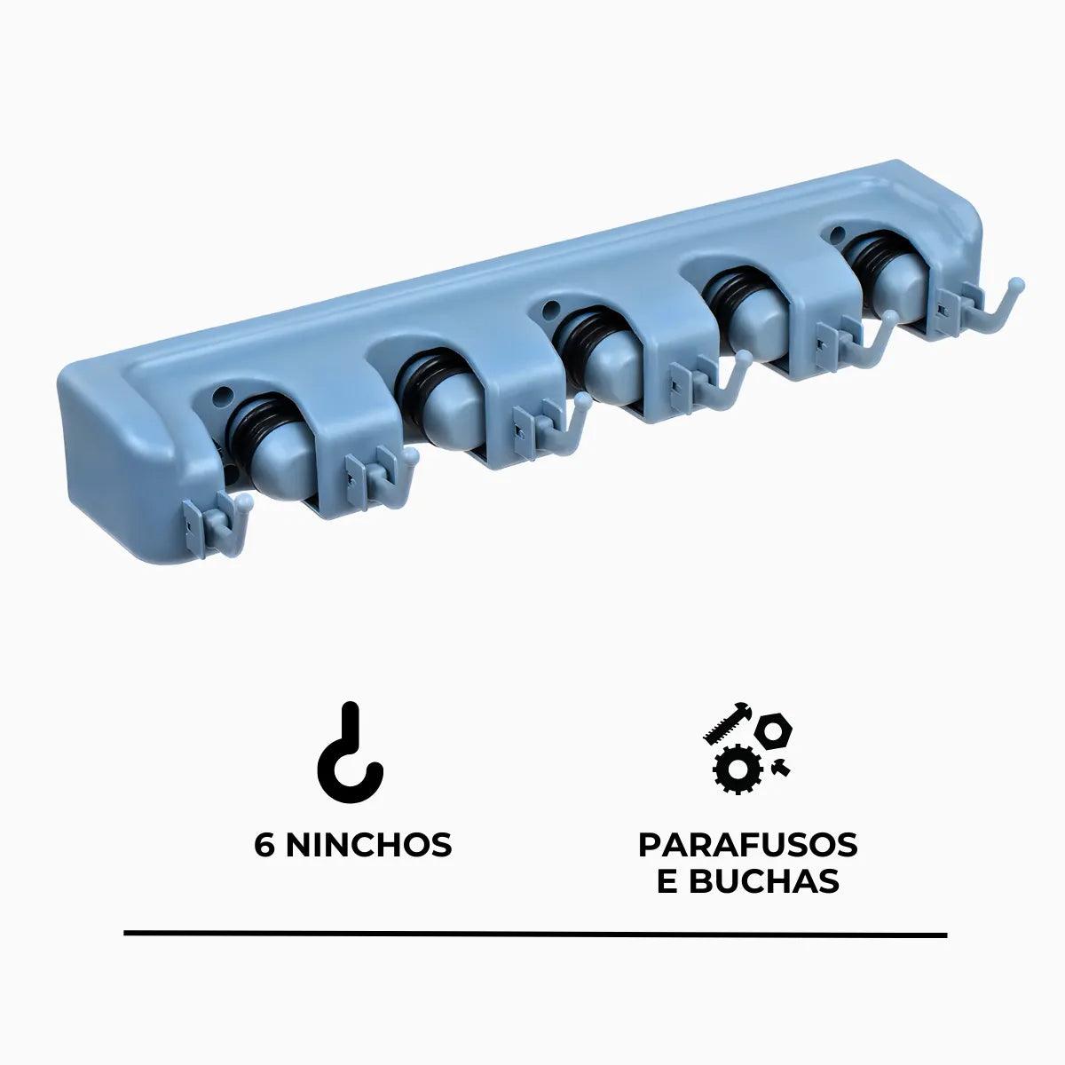 OrganizaFácil – Suporte Multiuso para Vassouras e Utensílios
